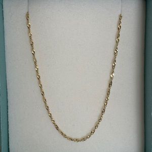 10k 20” 1.35mm solid yellow gold singapore chain